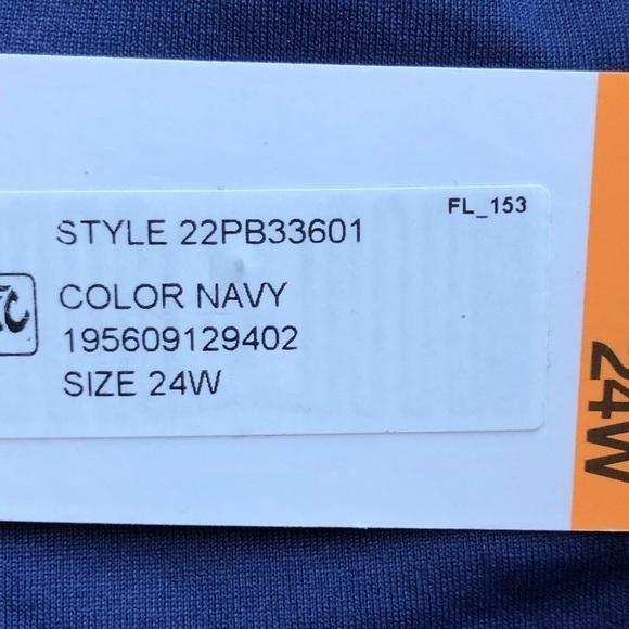 Anne Cole High Waist Side Shirred Tummy Control Swim Bottoms Navy Blue 24W - Picture 6 of 12